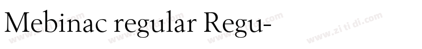 Mebinac regular Regu字体转换